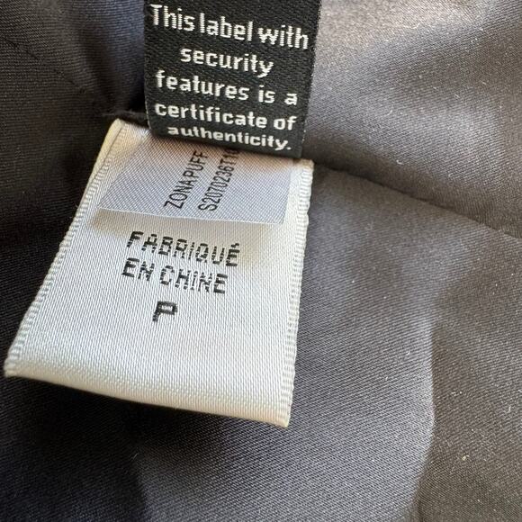 DVF Goose Down Black Satin Zona Puffer Zip Hood Coat Size P - Picture 11 of 14
